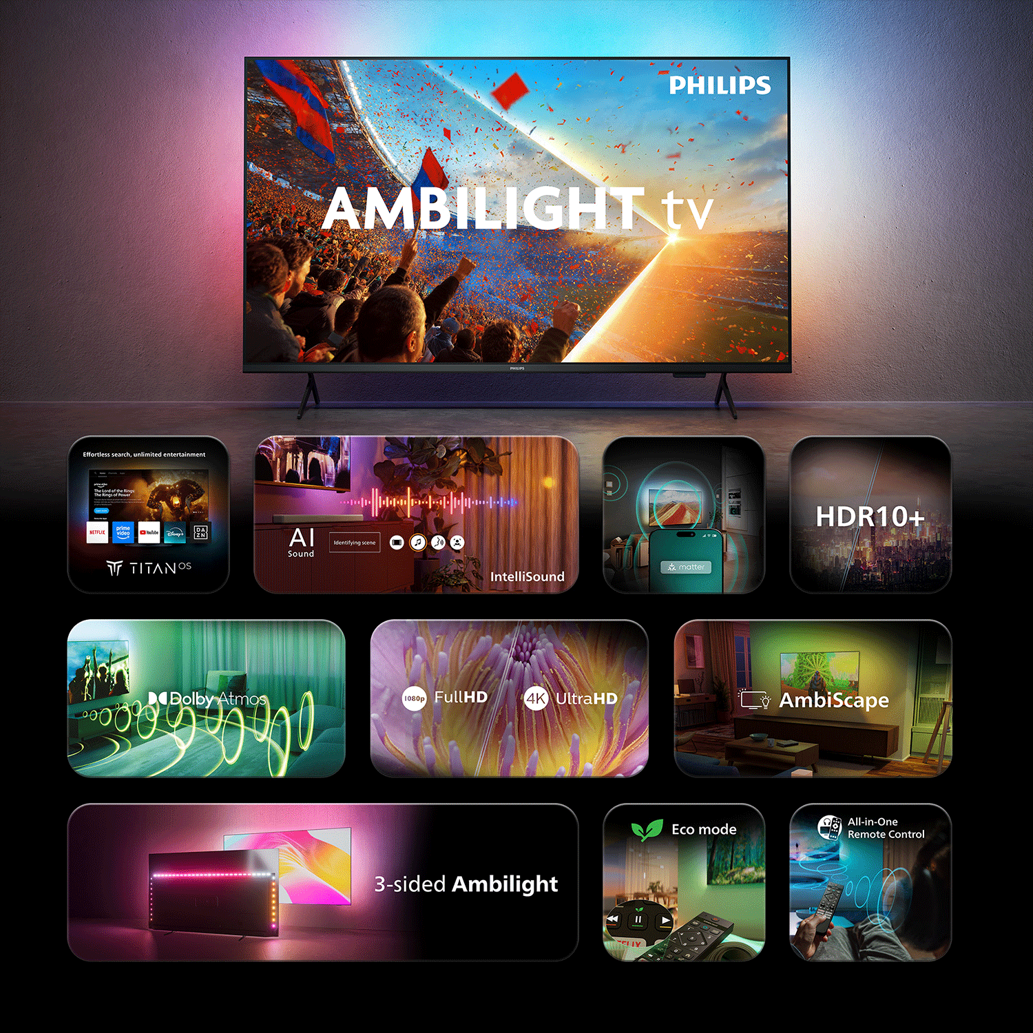 PHILIPS 55PUS8001/12 Ambilight TV - Ultra HD 4K - Led-tv - 55 inch