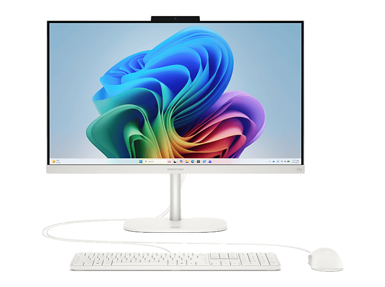 All in one - HP OmniStudio 24-cw0001ns Copilot+ PC, 23.8" Full-HD, AMD Ryzen AI 7 445 50 TOPS, 32 GB RAM, 1 TB SSD, Windows 11 Home, Blanco algodón