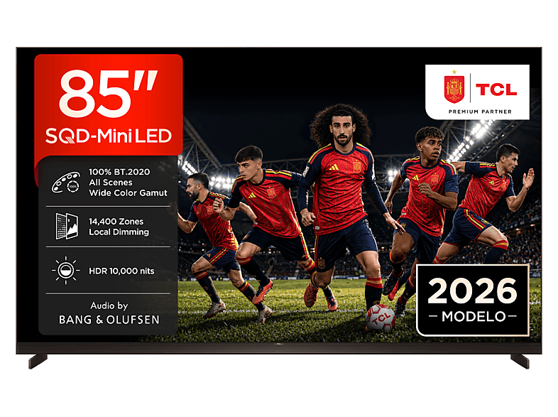 TV QD-Mini LED 85" - TCL 85X11L, UHD 4K, SQD-Mini, Smart con Google TV, Diseño ultradelgado, Negro