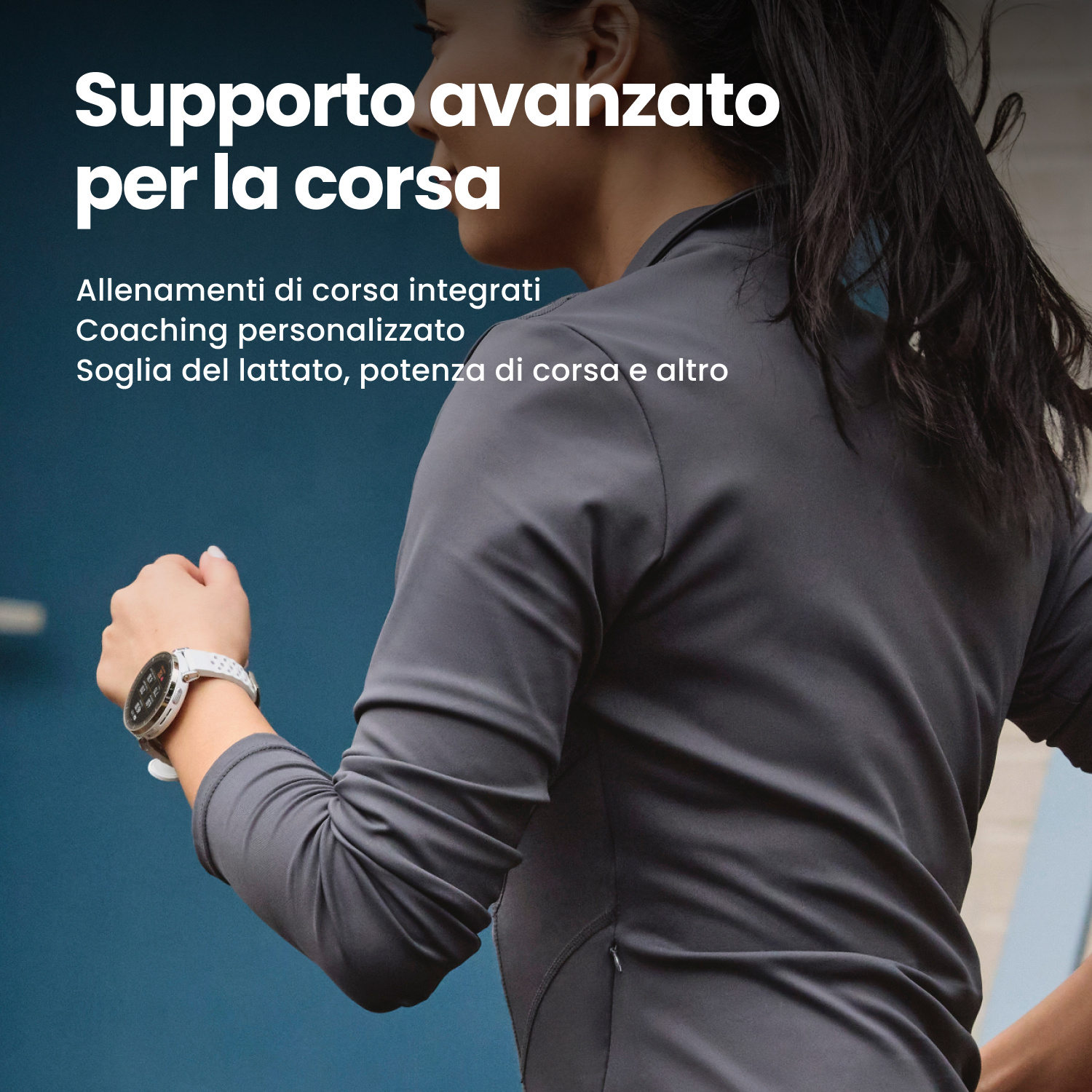 Supporto avanzato per la corsa: allenamenti, coaching, soglia lattato, potenza.