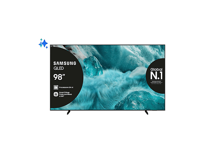 SAMSUNG QE98Q7FAAUXZT TV QDLED, SMART TV, 98 '', QD-LED, Processore Q4, Graphite black, Classe G