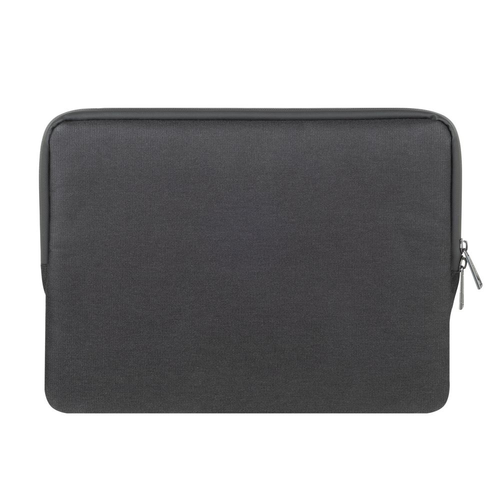 Sötétszürke laptop tok oldalsó cipzárral.