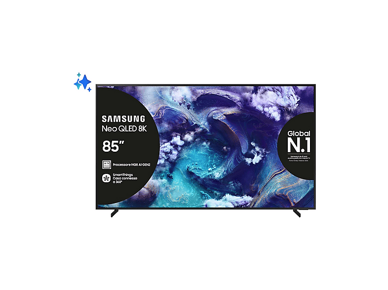 SAMSUNG QE85QN900FTXZT, Smart TV NEO QLED 85'', Vision AI, Mini LED, Processore NQ8 AI Gen3