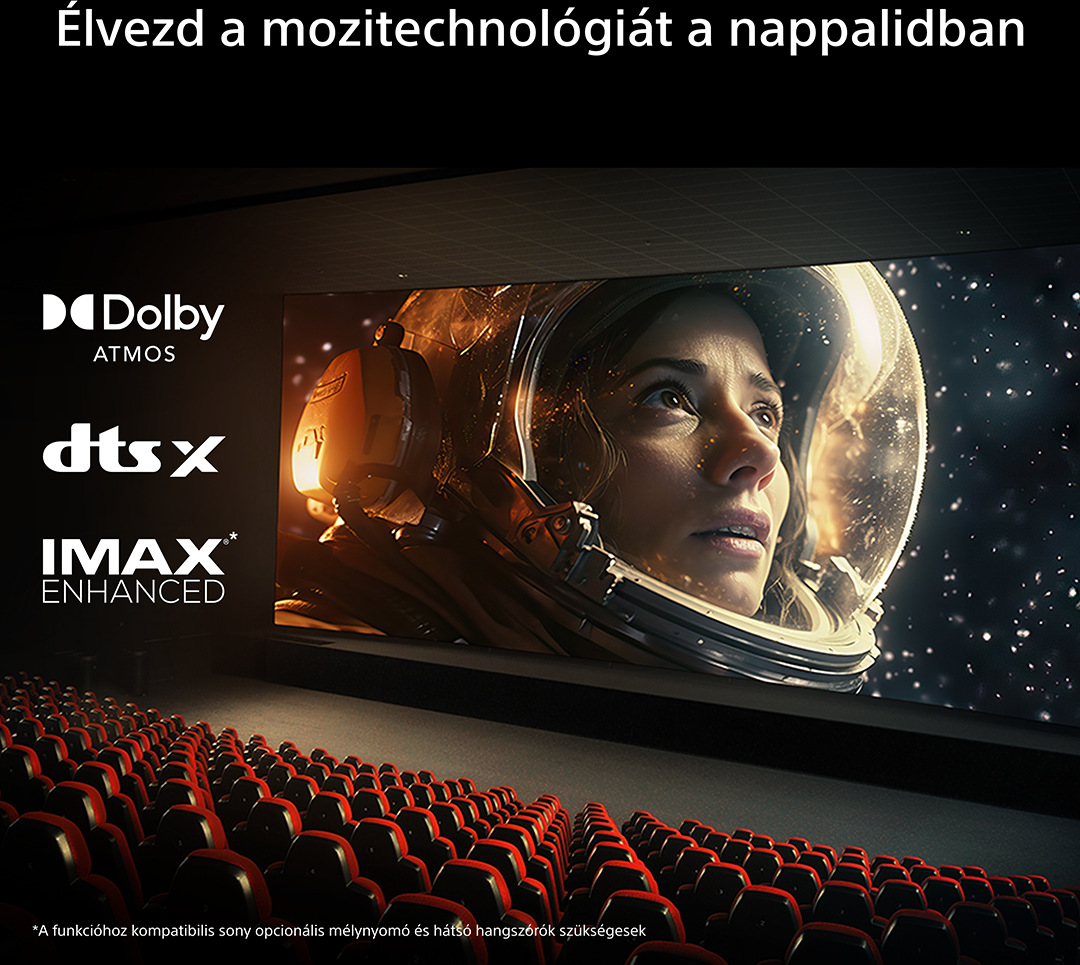 Élvezze a mozi technológiát otthon Dolby Atmos, DTS:X, IMAX Enhanced.