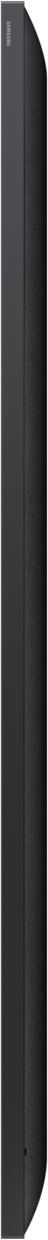Ein schwarzer, aufrechter Samsung-Turm-PC mit gebürsteter Metalloberfläche.