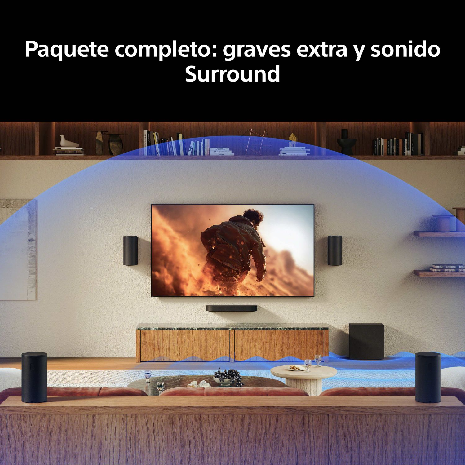 Paquete completo: graves extra y sonido Surround.