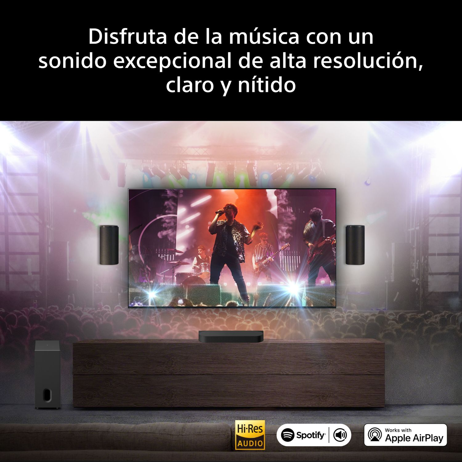 Disfruta de la música con un sonido excepcional de alta resolución, claro y nítido.