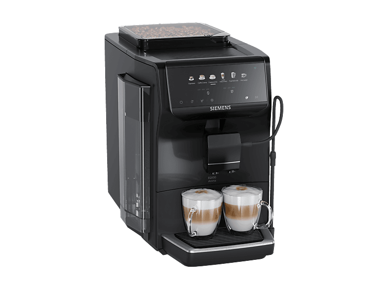Siemens TP551E09 Kaffeevollautomat (Schwarz, Keramikmahlwerk, 15 bar, Milchschlauch)