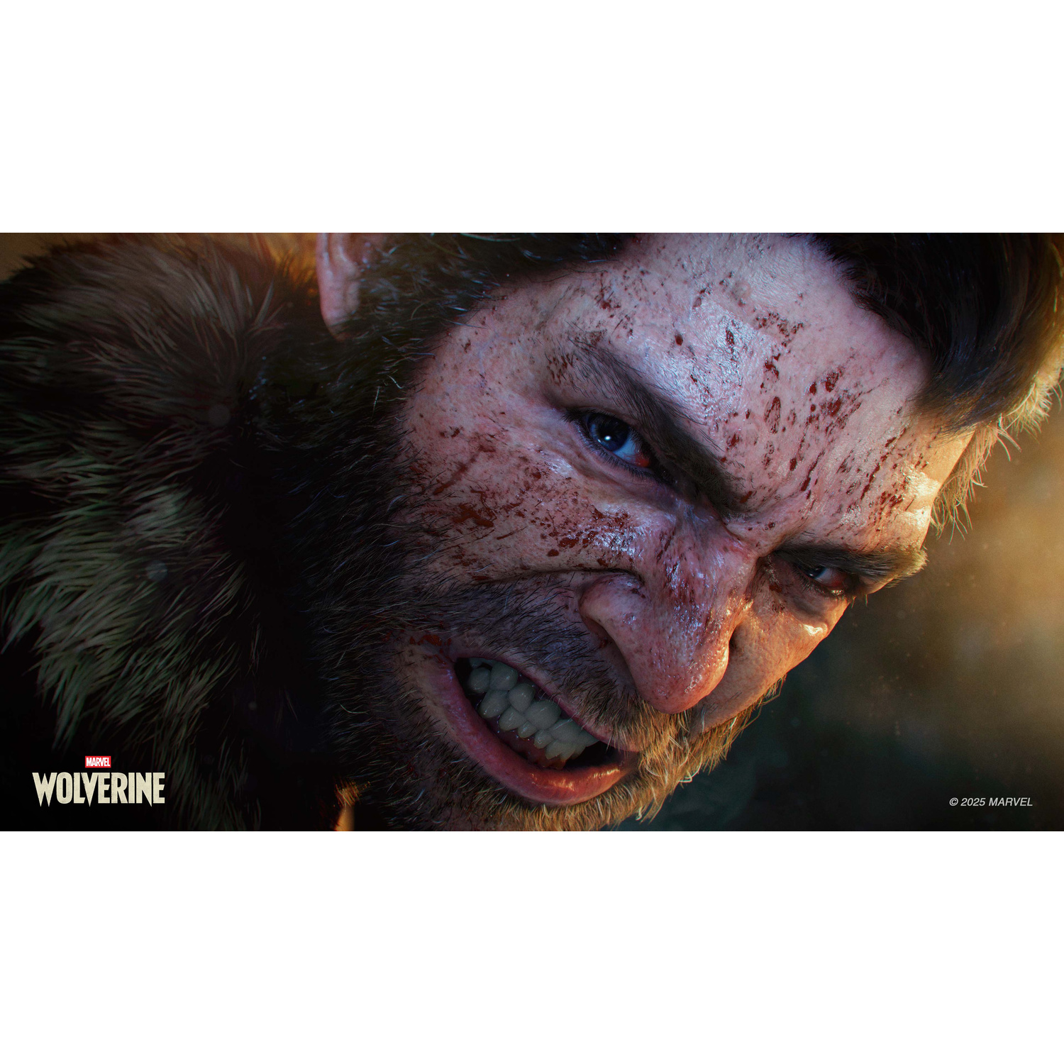 Primo piano di Wolverine con volto insanguinato ed espressione arrabbiata.