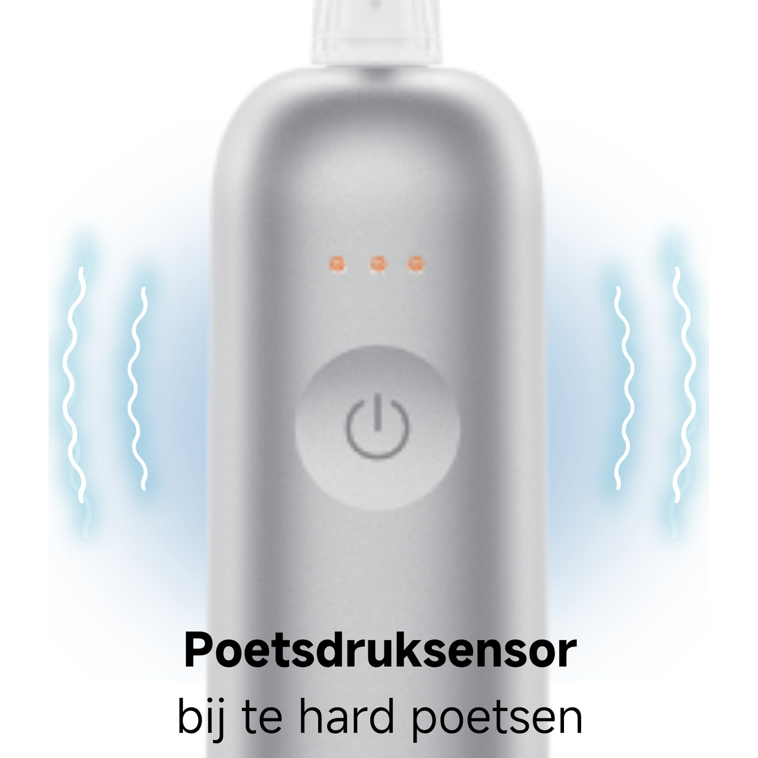 Electric toothbrush with pressure sensor when brushing too hard.