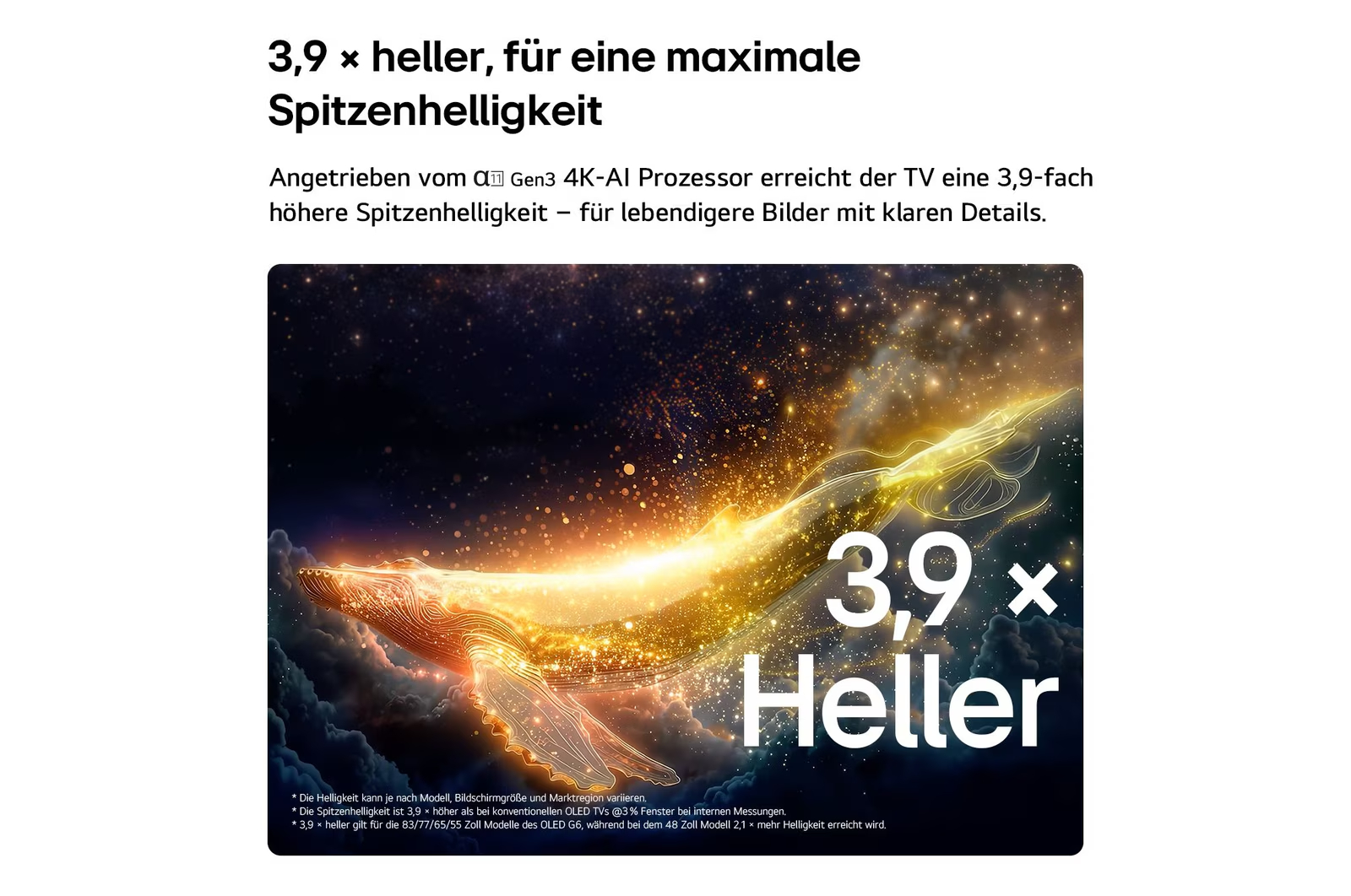 Ein Wal aus Licht fliegt durch den Nachthimmel, 3,9x heller.