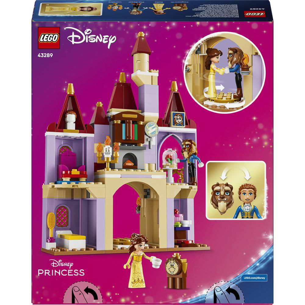 LEGO-Schloss mit Belle und dem Biest, inspiriert von Disney.