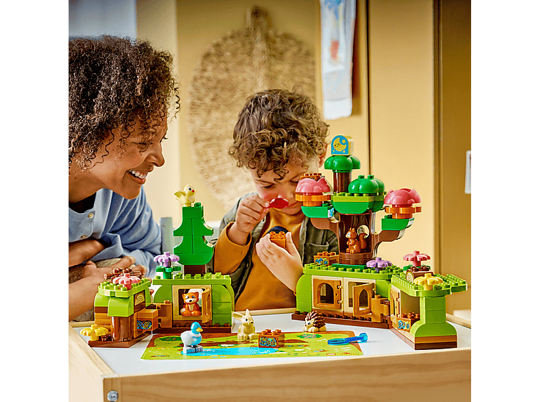 LEGO DUPLO Town 10480 Wald mit wilden Tieren Bausatz, Mehrfarbig