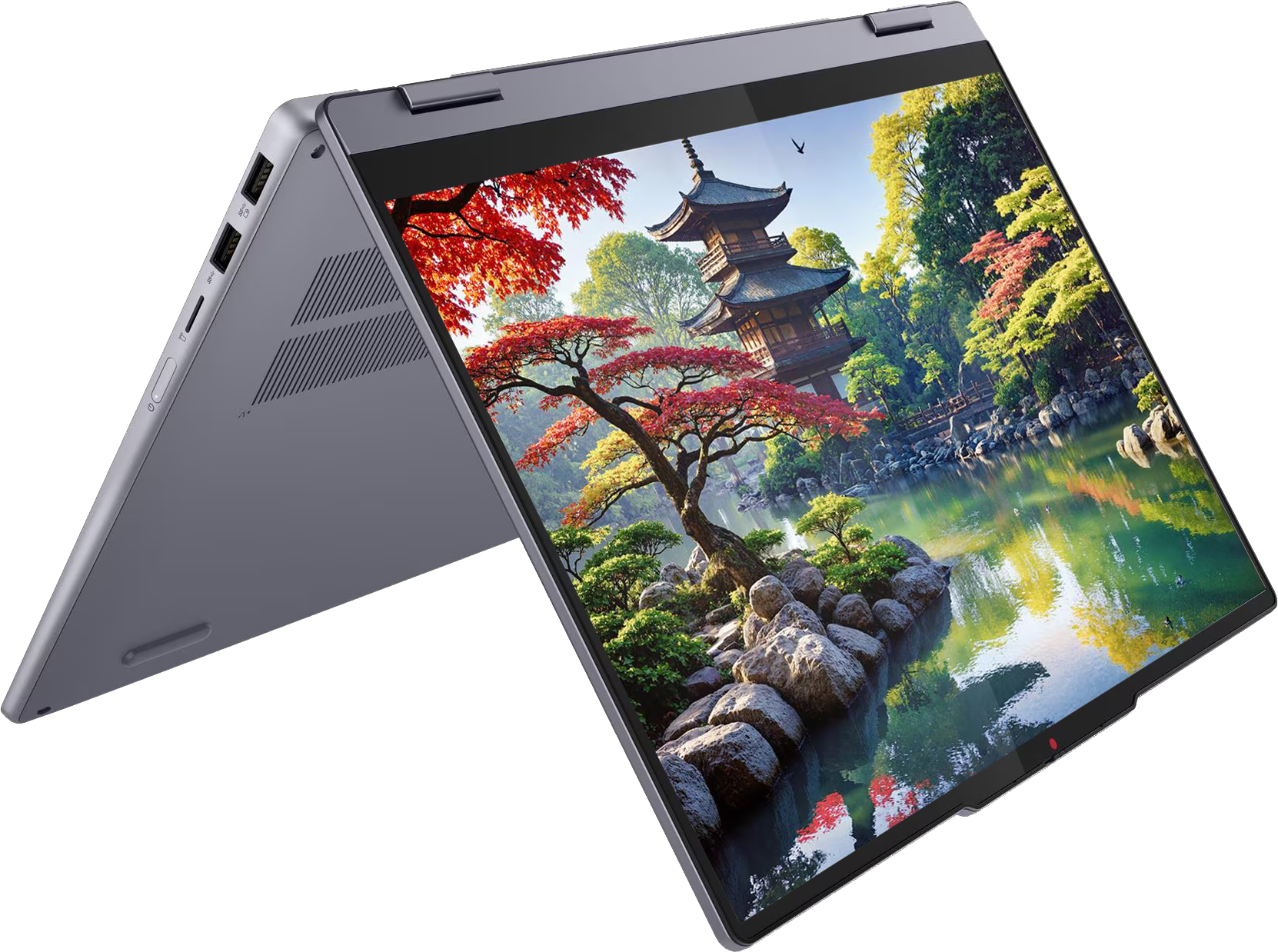 LENOVO IdeaPad 5 2-in-1 14AKP10 83KT001HHV Szürke 2in1 eszköz (14" WUXGA OLED Touch/Ryzen AI 7/24GB/1024 GB SSD/NoOS)