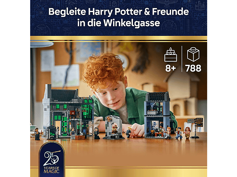 LEGO Harry Potter™ 76471 Zaubererläden in der Winkelgasse Bausatz, Mehrfarbig