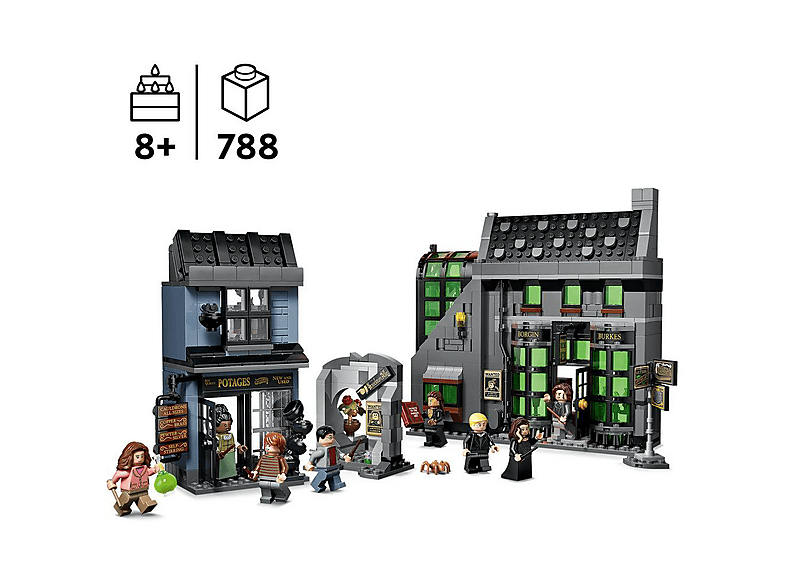 LEGO Harry Potter™ 76471 Zaubererläden in der Winkelgasse Bausatz, Mehrfarbig