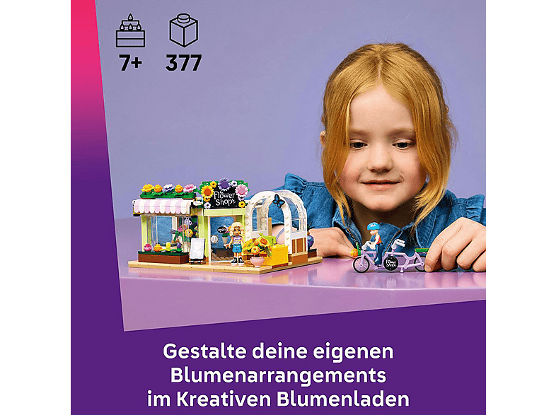 LEGO Friends 42693 Kreativer Blumenladen Bausatz, Mehrfarbig
