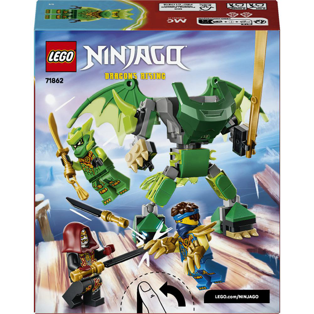 LEGO Ninjago: Drachenaufstieg Spielzeugverpackung mit Figuren und Drachen.