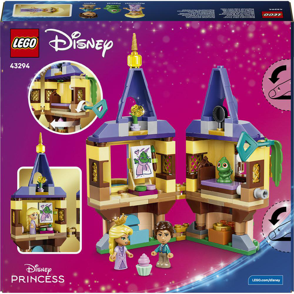 Lego Rapunzel Turm mit Figuren und Zubehör.