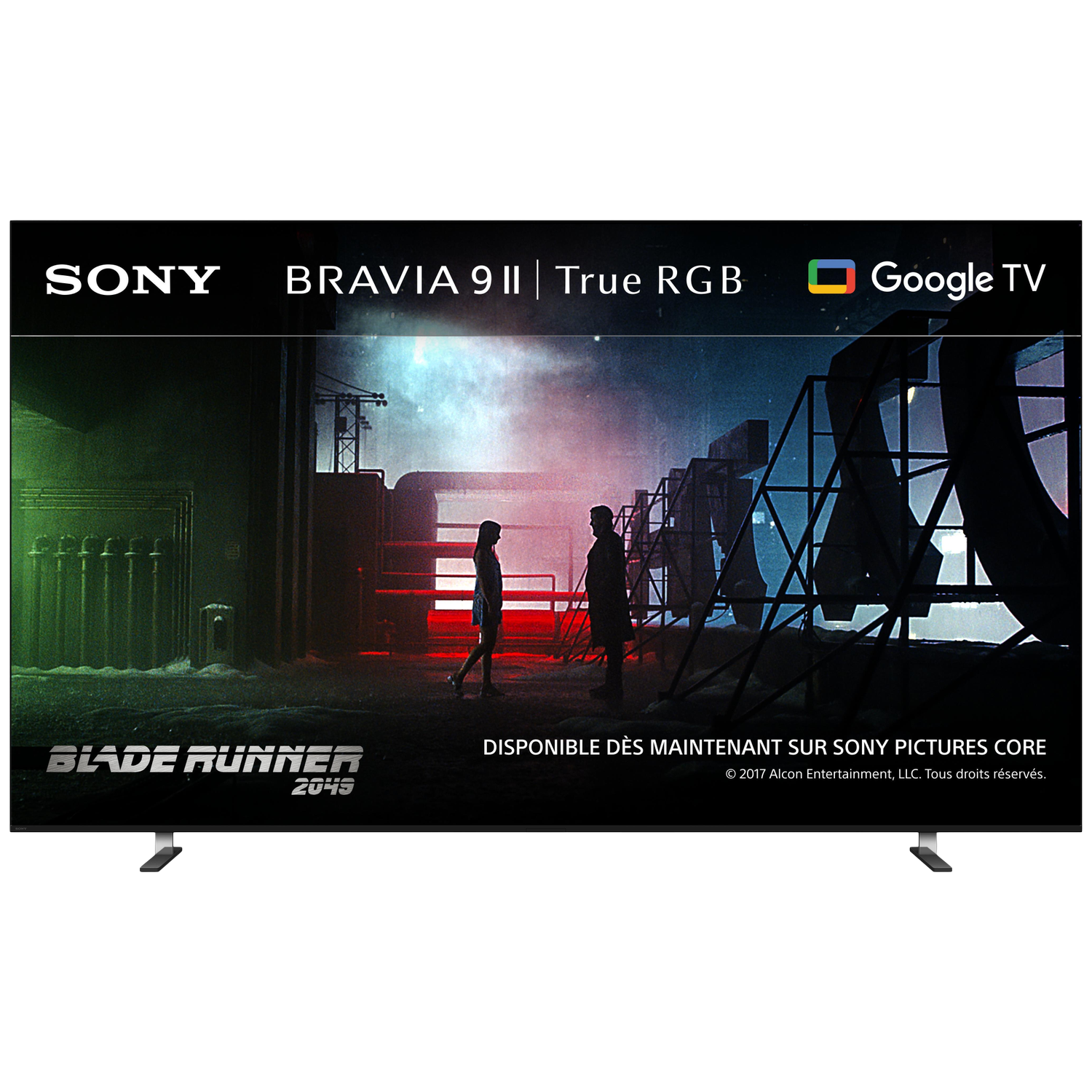 Sony Bravia 911 toont Blade Runner 2049-scène met Google TV.