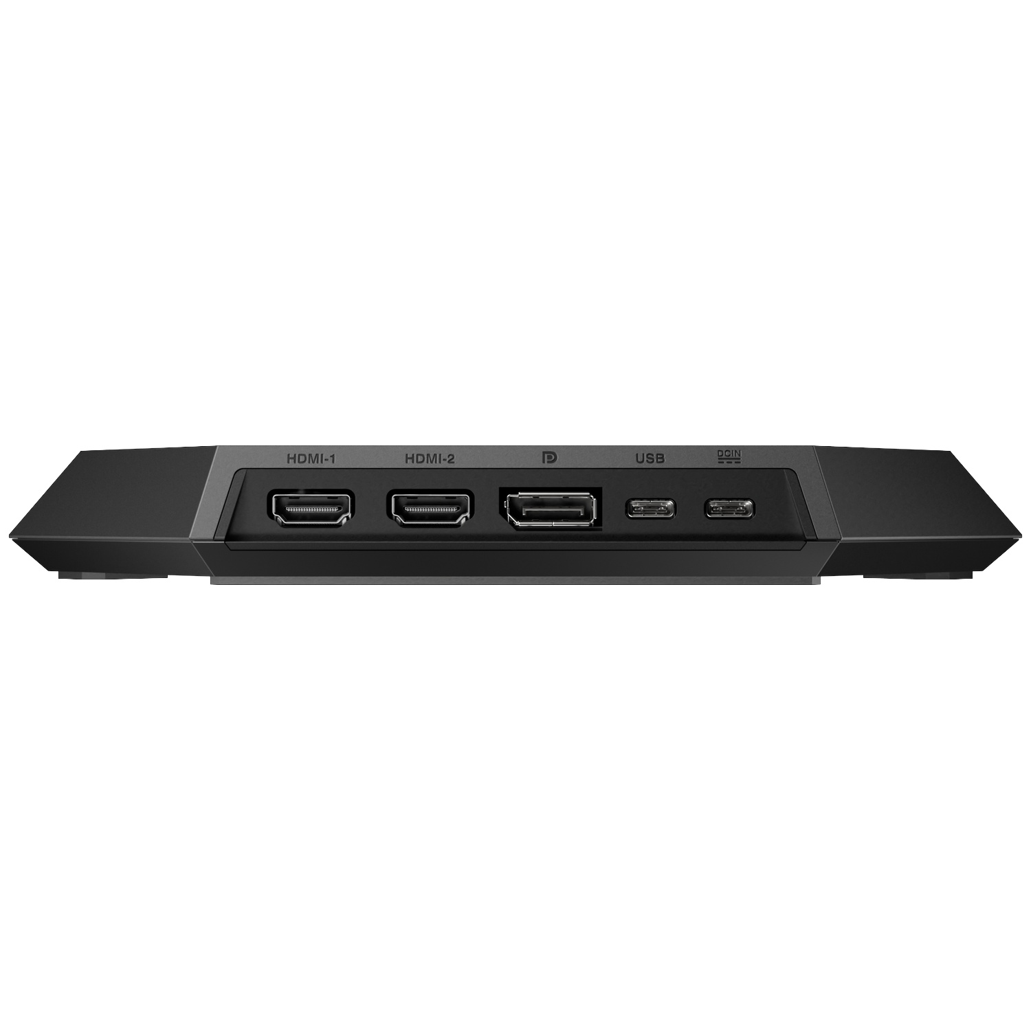Black device with HDMI, USB, and DCIN ports on the back.