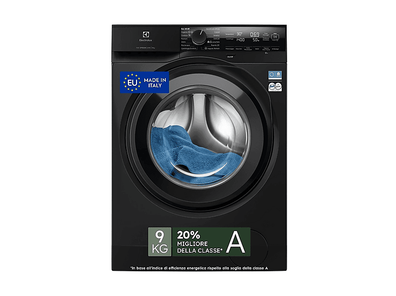 Electrolux EW7F49DG Lavatrice Carica Frontale 9 KG 1400 Giri/min Classe A (Argento)