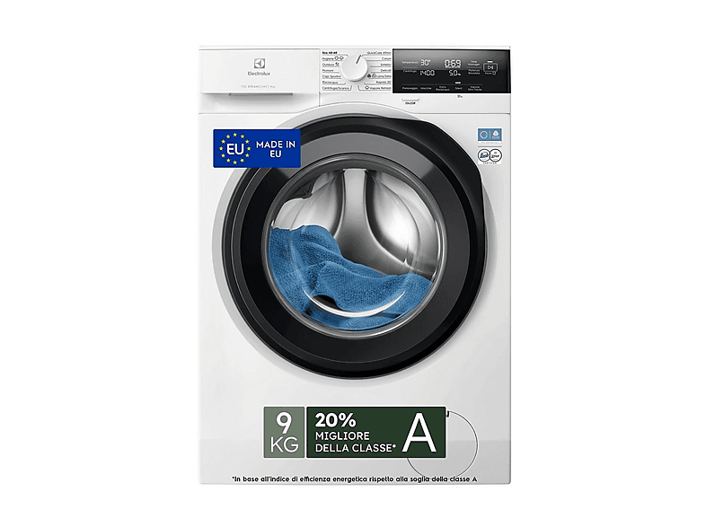 Electrolux EW7F39 Lavatrice Carica Frontale 9 KG 1400 Giri/min Classe A (Bianco)