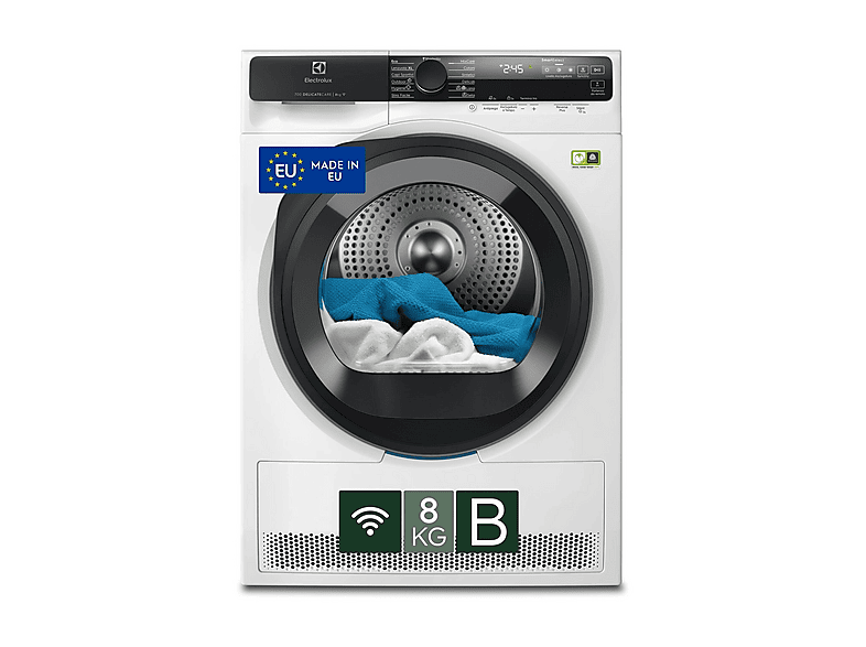 ASCIUGATRICE ELECTROLUX EW7H58GY A pompa di calore, 8 kg, profondità 63,6 cm, 63 dB(A), BIANCO, Classe B