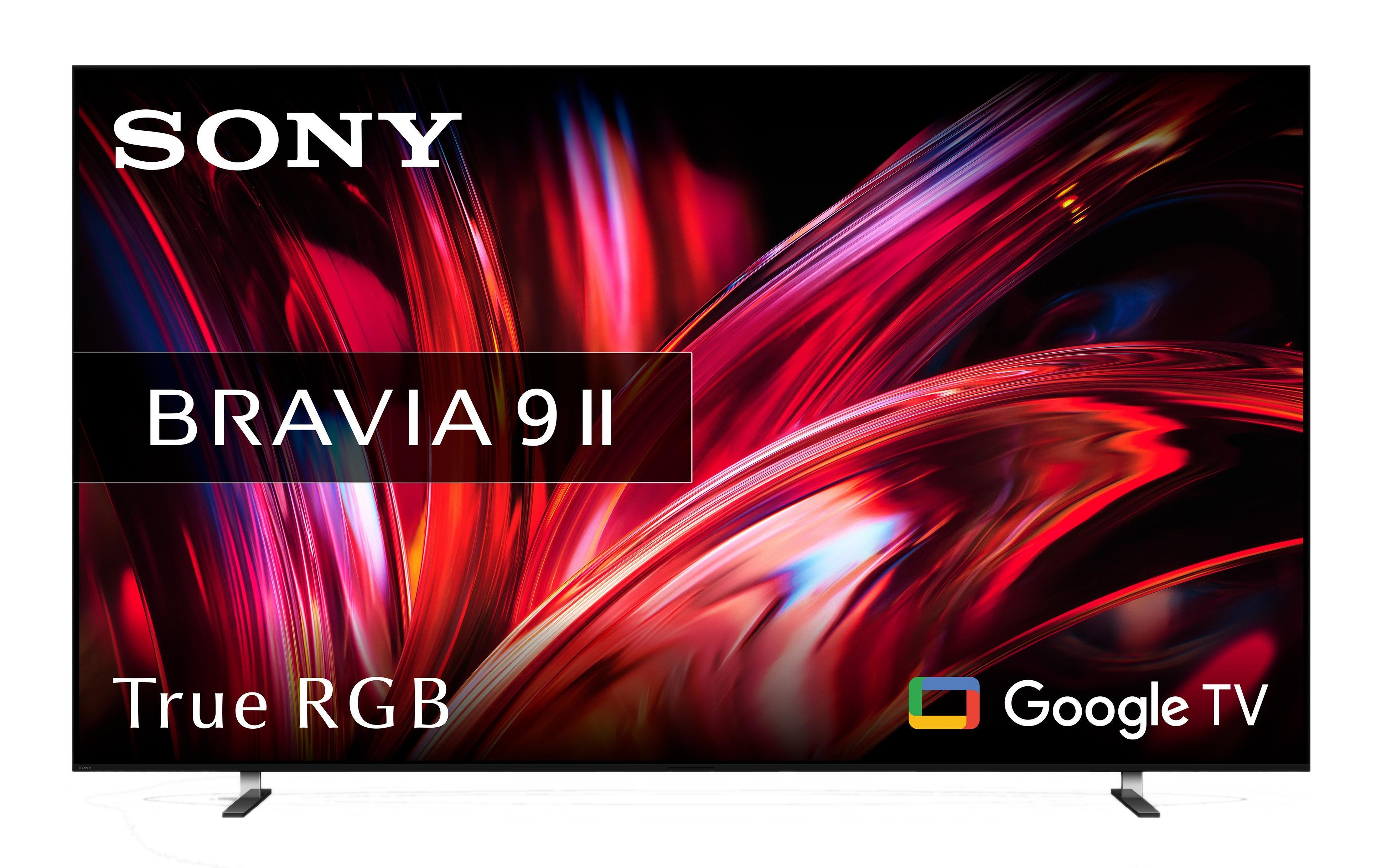 Telewizor Sony Bravia 9 II z True RGB i Google TV na czarnym tle.