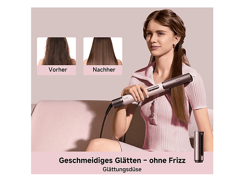 Dreame Airstyle Era 2 Haarstyler Rosa, 1300 Watt, 8 Aufsätze — Foto 3 von 5