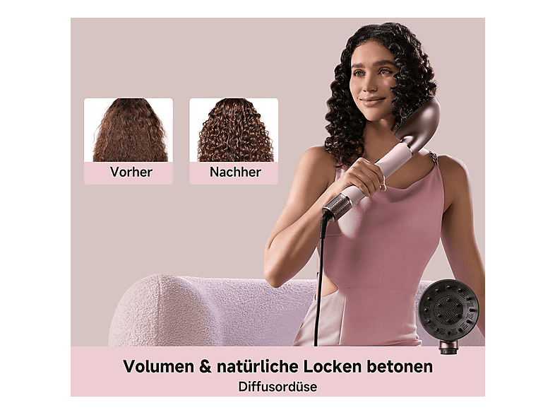 Dreame Airstyle Era 2 Haarstyler Rosa, 1300 Watt, 8 Aufsätze — Foto 4 von 5