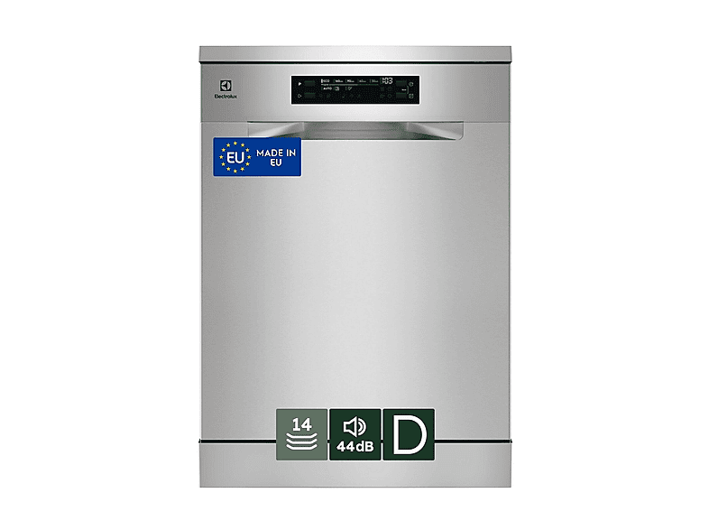 LAVASTOVIGLIE Libera installazione (FS) ELECTROLUX ESM48310SX, Programmi 8, Dimensioni: L 59,6 cm, A 84,5 P 63 Rumorosità 44 dB(A), Consumo di acqua 10,5 l, Inox, Classe D