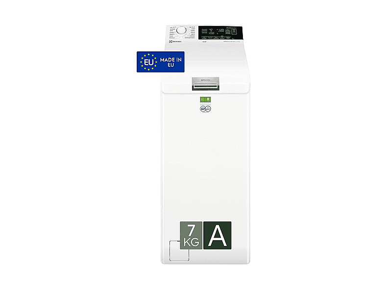 ELECTROLUX EW8T337A LAVATRICE, Caricamento dall'alto, 7 kg, 14 programmi, Profondità 60 cm, Giri 1300 rpm, Bianco, livello rumorosità centrifuga 79 dB(A), Classe A