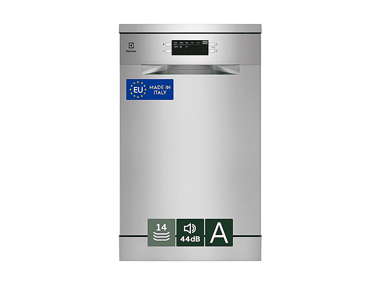 LAVASTOVIGLIE Libera installazione (FS) ELECTROLUX ESS68600SX, Programmi 8, Dimensioni: L 59,8 cm, A 85 P 60,3 Rumorosità 44 dB(A), Consumo di acqua 10,9 l, Inox antimpronta, Classe