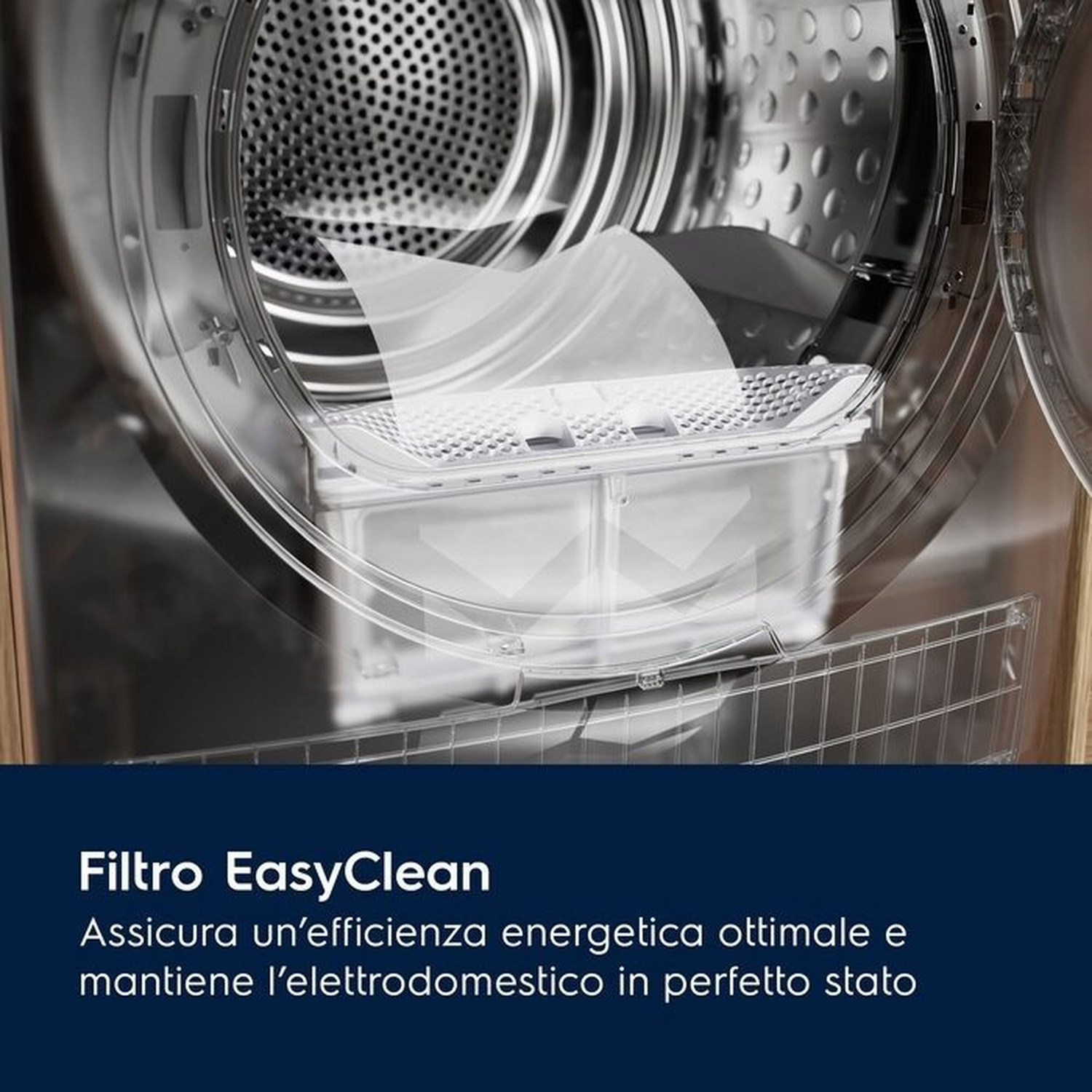 Una asciugatrice con filtro EasyClean.
