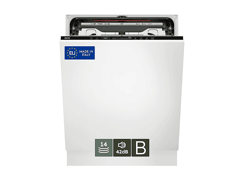 LAVASTOVIGLIE INCASSO Pannello frontale non in dotazione AEG FSE75748P, Dimensioni: L 59,6 cm, A 81,8 P 56 Rumorosità 42 dB(A), Consumo di acqua 9,9 l, Classe B