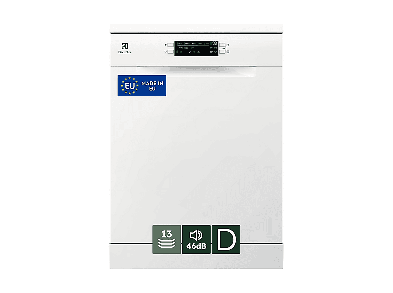 LAVASTOVIGLIE Libera installazione (FS) ELECTROLUX ESA47300SW, Programmi 8, Dimensioni: L 59,6 cm, A 84,5 P 63 Rumorosità 46 dB(A), Consumo di acqua 9,9 l, BIANCO, Classe D