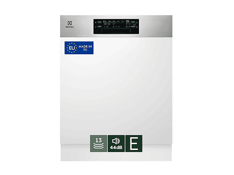 LAVASTOVIGLIE INCASSO Pannello frontale non in dotazione ELECTROLUX EEA47201IX, Programmi 8, Dimensioni: L 59,6 cm, A 81,8 P 57 Rumorosità 44 dB(A), Consumo di acqua 9,9 l, Classe E
