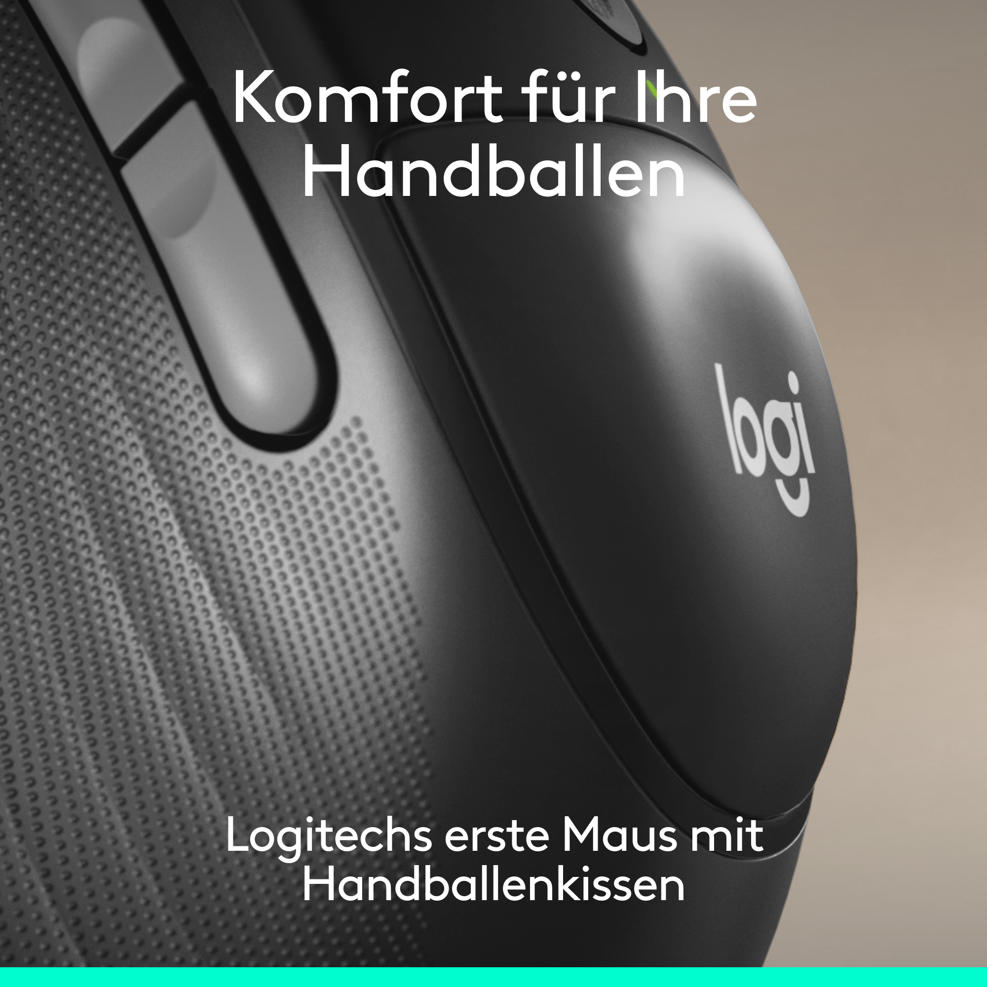 Logitech Maus mit Handballenkissen, Komfort für Ihre Handballen.
