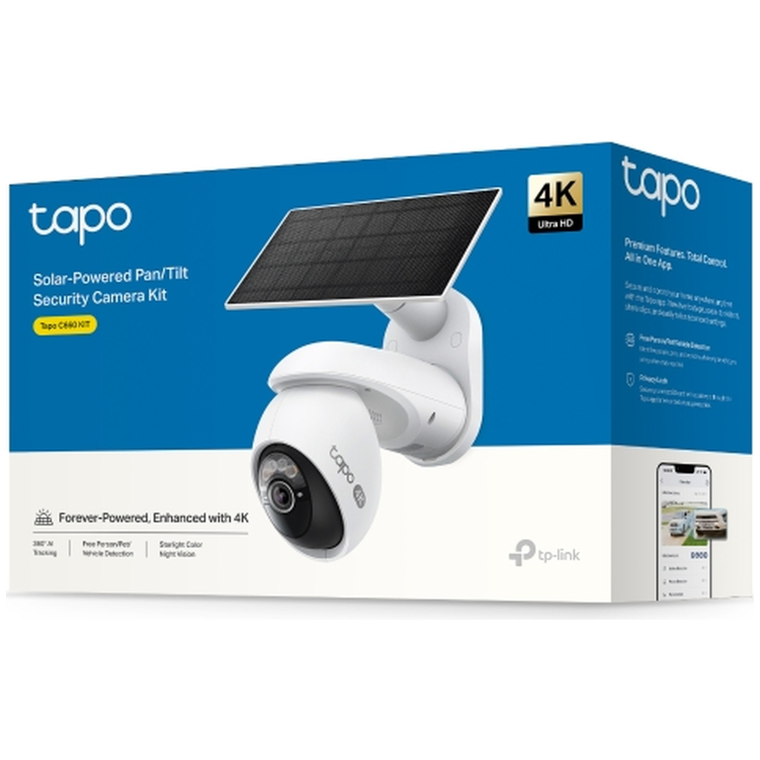 Tapo Solar-Powered Pan/Tilt Security Camera Kit with 4K Ultra HD.