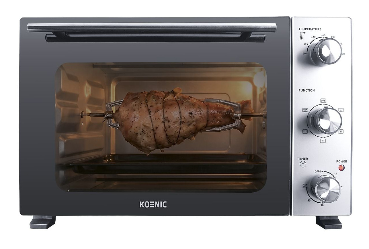 Pieczony kurczak na rożnie w piekarniku Koenic.