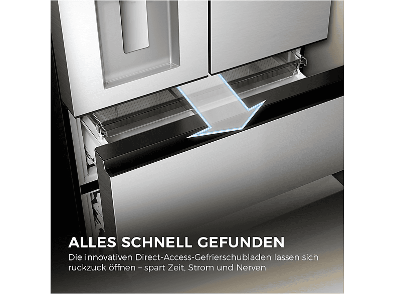 Haier HFR59F18CWMM Horizon Collection Multi Door, Kühl- und Gefrierkombination (700 l, C, 1825 mm hoch, No Frost (verminderte Eisbildung), Inox) — Foto 4 von 5
