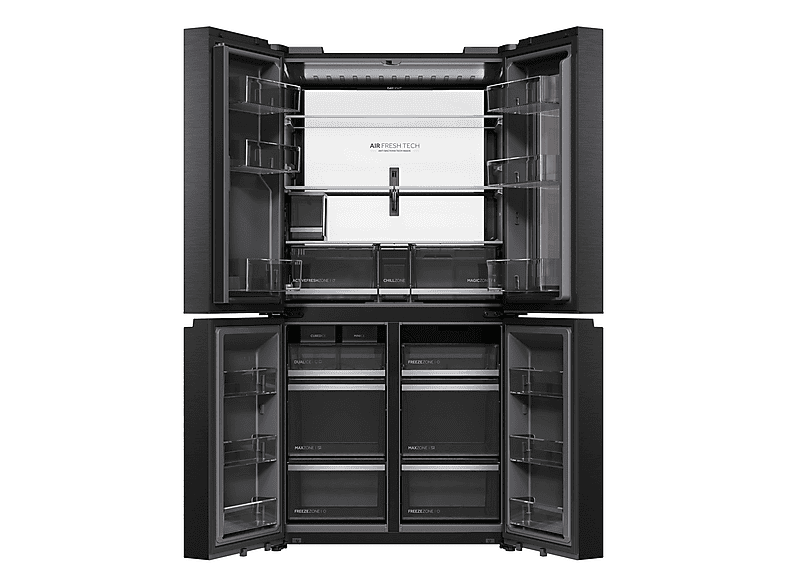 Haier HCW99F18DHMB Horizon Collection French Door, Kühl- und Gefrierkombination (700 l, D, 1825 mm hoch, No Frost (verminderte Eisbildung), Schwarz) — Foto 2 von 5