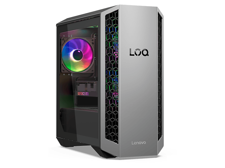 Komputer stacjonarny LENOVO LOQ Tower 26ADR10 / AMD Ryzen™ 7 8745HX 32GB 1TB GeForce RTX™ 5060 Ti Windows 11 Home Szaro-czarny