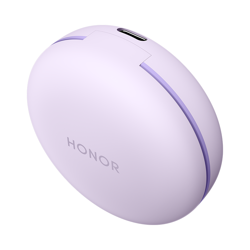 Egy levendula színű Honor egér USB-C porttal.