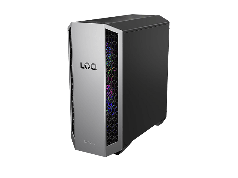 LENOVO LOQ Tower 26ADR10 Gaming PC, AMD Ryzen™ 7 8745HX Prozessor, 16 GB RAM, 1 TB SSD, GeForce RTX™ 5070, Windows 11 Home, Grau — Foto 4 von 4