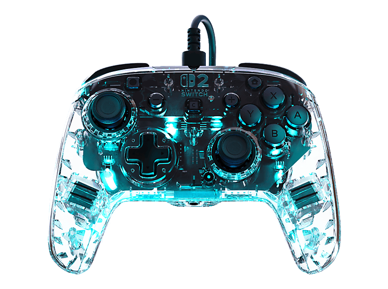 Mando Nintendo Switch 2 – Turtle beach Afterglow™ Wired Controller, Compatible con Switch, Con cable, Translúcido