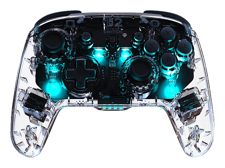 Mando Nintendo Switch 2 - Turtle beach Afterglow™ Wireless Controller, Compatible con Switch, Inalámbrica, 9m de alcance, 40h, Translúcido