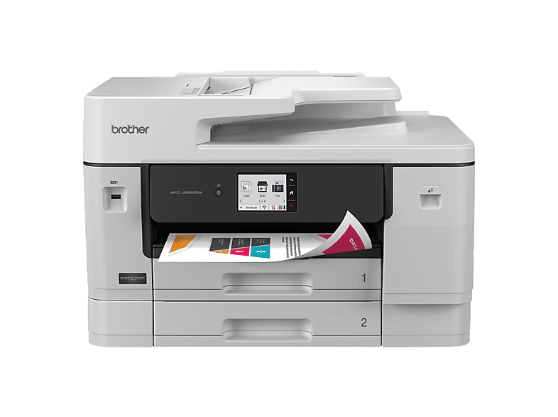 Impresora multifunción tinta - Brother MFC-J6960DW, hasta A3, WiFi, Gigabit Ethernet, 31ppm, ADF, Gris