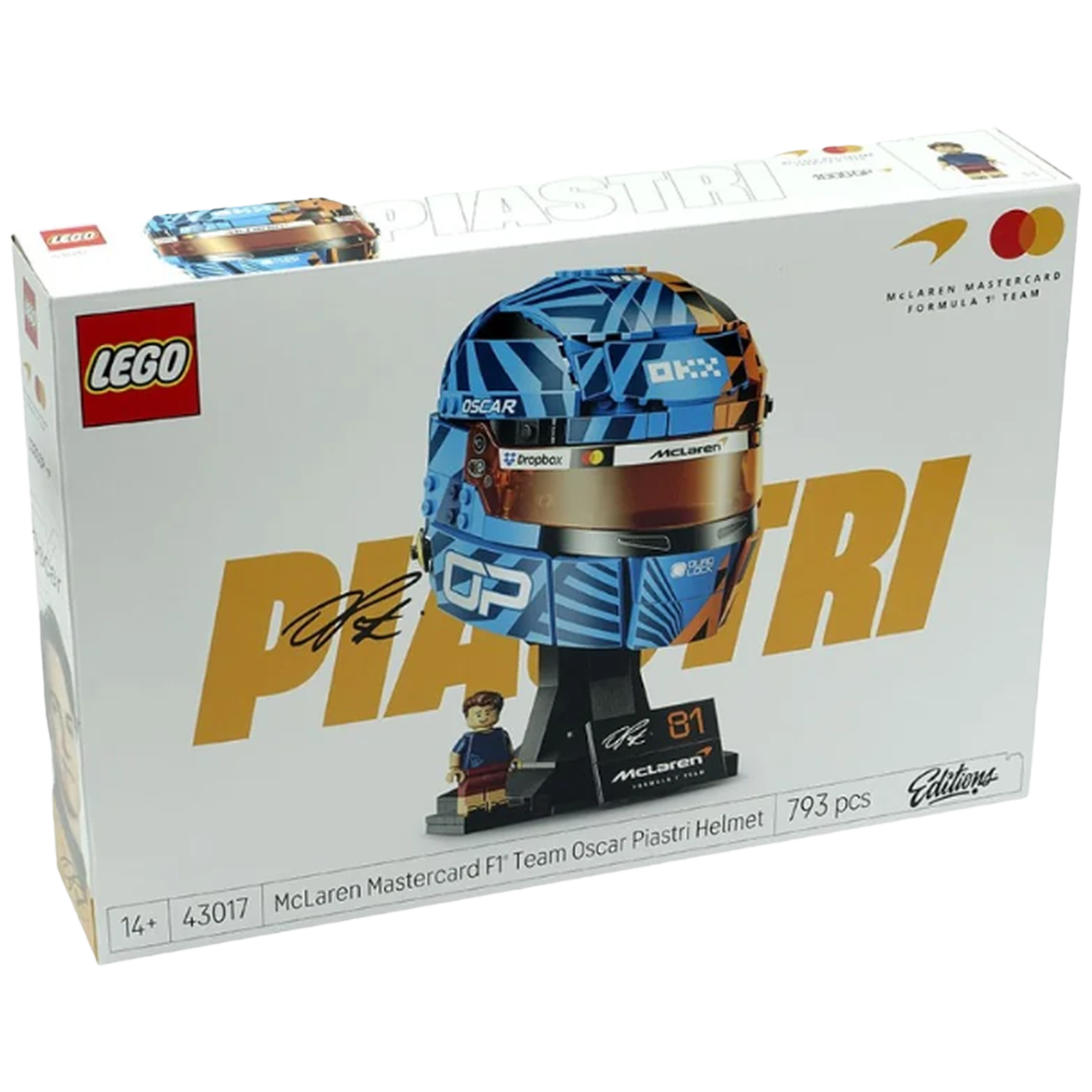 Lego Icons 43017 Editions V - Oscar Piastri-helm Mclaren F1-team Bouwstenen Meerkleurig